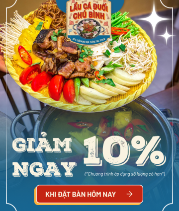 Giảm 10% khi đặt bàn tại website